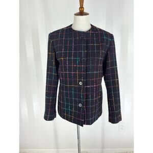 PRESTON & YORK Women’s Multicolor Twill Blazer Sz10